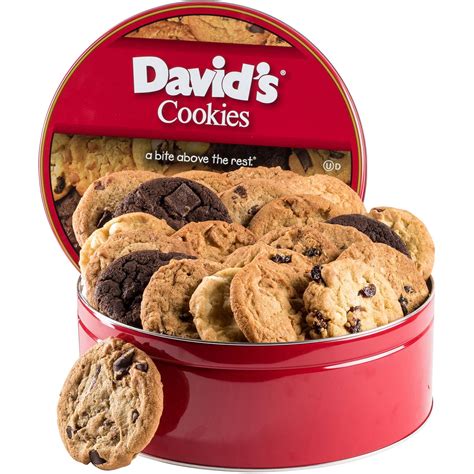 David's Cookies Fresh Baked Cookies Gift Tin, 24 count, 2 lbs - Walmart ...