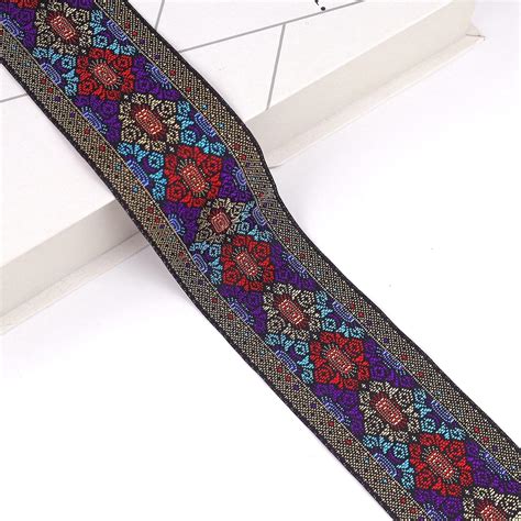 Amazon.com : Jacquard Ribbon Trim, Boho Embroidered Trim by The Yard ...