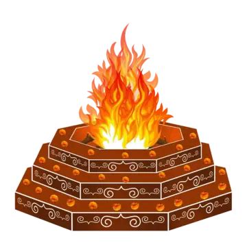 Hindu Indian Wedding Mandap Design Havan And Homam Vector Fire Image ...