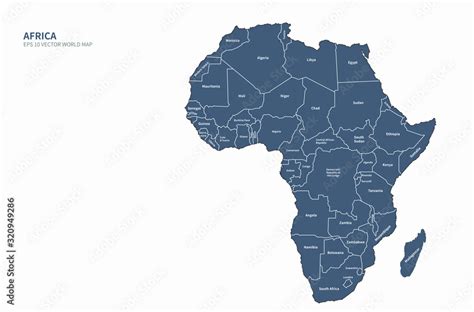 africa map. world map of africa countries. Stock Vector | Adobe Stock