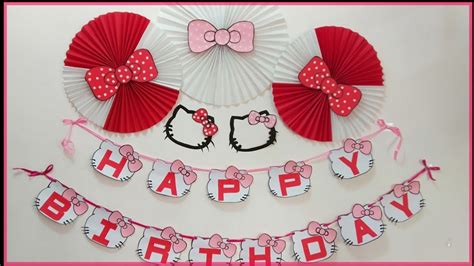 HELLO KITTY THEME BIRTHDAY BANNER