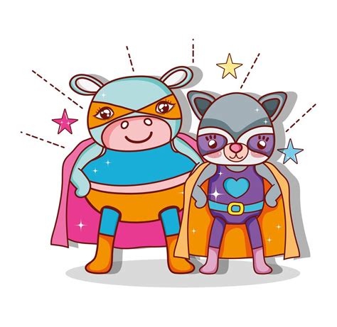 Superhero animals cartoons 641920 Vector Art at Vecteezy