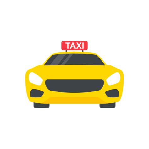 Vector Taxi Front View Cab Car Icon PNG | Citypng