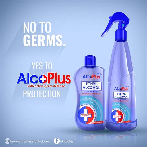No to Germs. Yes to #AlcoplusRubbingAlcohol with active germ defense protection. Germ, Rubbing ...