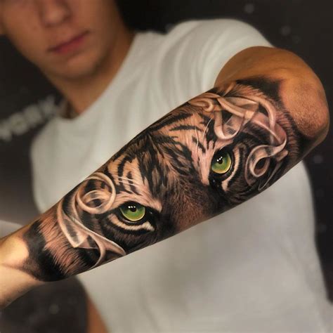 Green Eyed Tiger | Tiger eyes tattoo, Tiger tattoo sleeve, Tiger ...