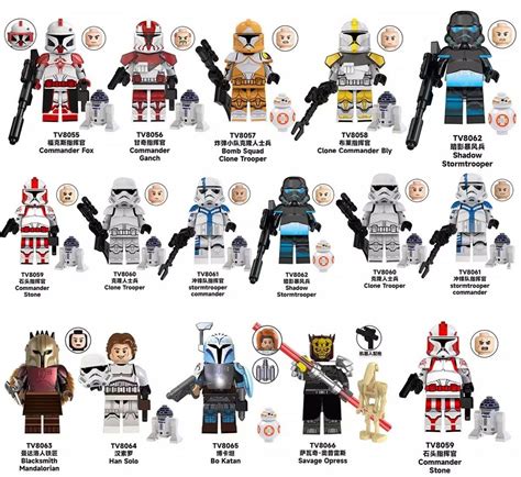 16 PCS/LOT Star Wars Clone Trooper Minifigs Fit Lego