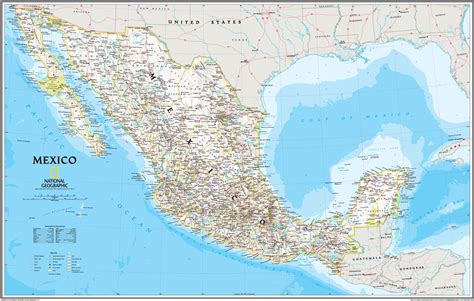 Mexico Political Wall Map By National Geographic Mapsales | The Best Porn Website