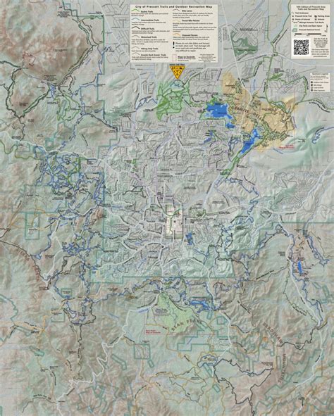 Prescott Trails and Recreation Map by City of Prescott GIS Dept ...