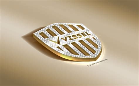 Download wallpapers Vissel Kobe, Japanese football club, golden silver ...