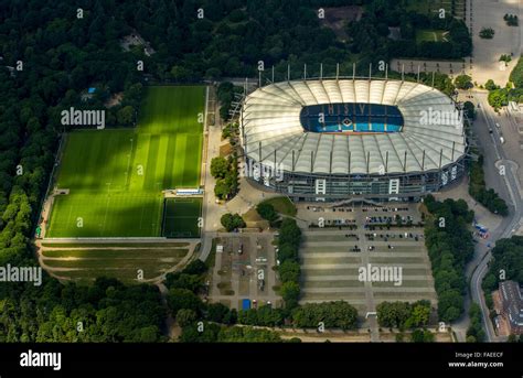 Aerial view, AOL Arena Hamburg, stadium of Hamburger SV ...