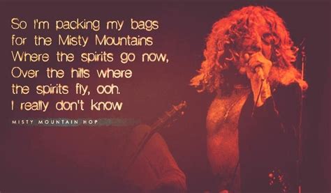 Misty Mountain Hop Lyrics Led Zeppelin | Misty mountain hop, Led ...