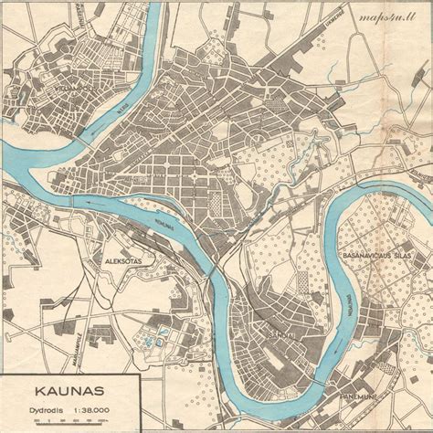 Kaunas, Old Map, Historical Maps, Lithuania, Cartography, City Map, Map ...