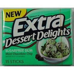 Extra Dessert Delights Sugarfree Gum Mint Chocolate Chip Flavored Gum ...