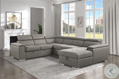 Berel Brown Sectional From Homelegance | Coleman Furniture