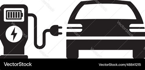 Electric car charging symbol Royalty Free Vector Image