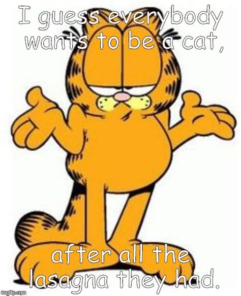 Garfield shrug - Imgflip