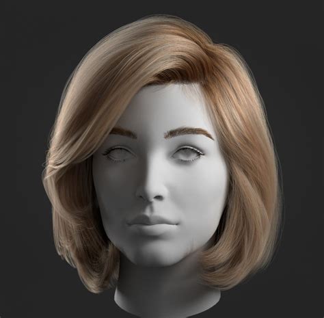 ArtStation - Ornatrix Test, Alexia Rubod | How to draw hair, Hair reference, Zbrush hair