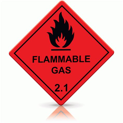 Buy Flammable 2.1 Gas Labels | Hazard Warning Diamonds