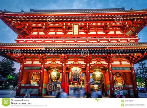 Kaminarimon Gate and Lantern, Senso-ji Temple, Tokyo, Japan Editorial Photography - Image of ...