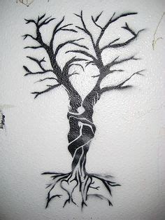 Large Tree of Life Stencil | Twisted Tree With Roots Gothic Stencil Design from Stencil Kingdom ...