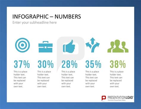 This set of infographic PowerPoint templates includes a large selection of numbers and practical ...