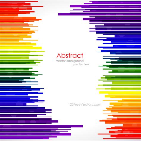Abstract Rainbow Stripes Background Template by 123freevectors on DeviantArt