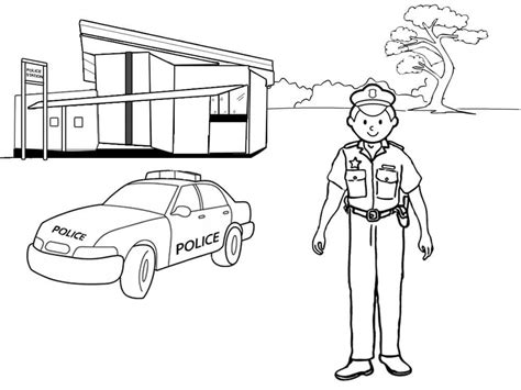 Police Officer and Police Car coloring page - Download, Print or Color ...