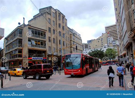 Streets of Bogota Colombia editorial image. Image of cars - 182894590