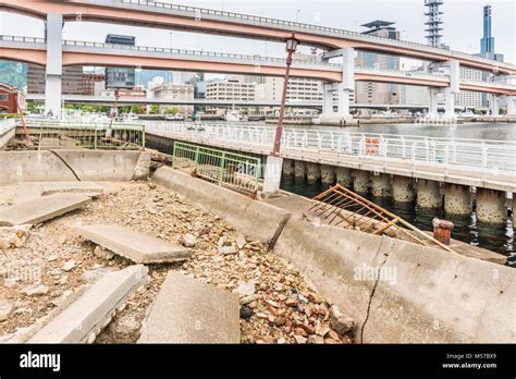 Port of Kobe, Japan, Earthquake Memorial Park. Great Hanshin Earthquake ...