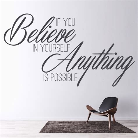 Believe In Yourself Inspirational Quote Wall Sticker