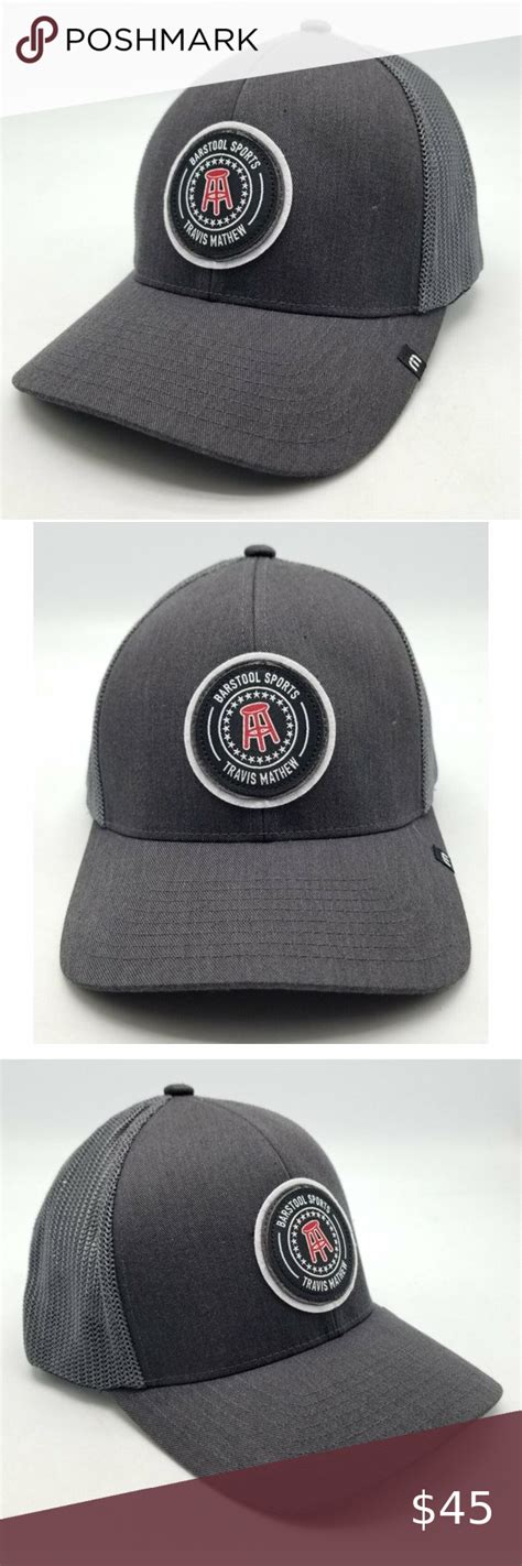 Travis Mathew Barstool Sports Charcoal Gray FlexFit 110 Snapback Mens ...