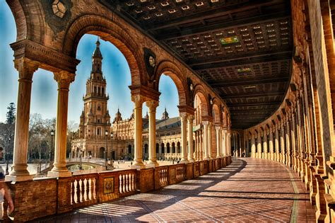 Wallpaper : landscape, building, love, sky, wood, Spain, column, arch, Sevilla, aNDALUSIA, light ...