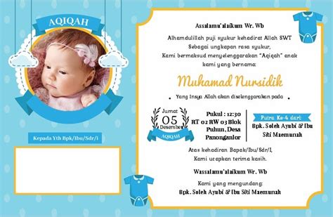 Detail Mentahan Undangan Aqiqah Koleksi Nomer 36