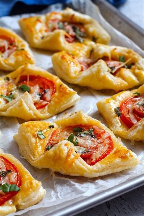 Pepperoni Basil Tomato Puffs — Eatwell101