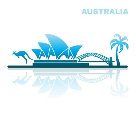 Australia Cityscape With Landmarks Editorial Photo - Illustration of ...