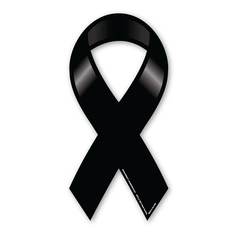 Plain Black Remembrance Ribbon Magnet | Magnet America