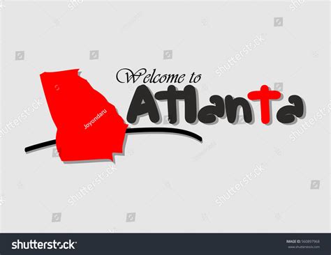 Welcome Atlanta Vector Design Stock Vector (Royalty Free) 560897968 ...