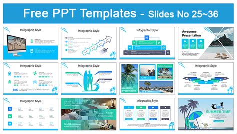 Travel and Vacation PowerPoint Templates for Free