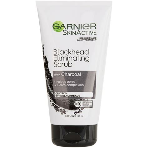 Garnier SkinActive Charcoal Blackhead Acne Treatment Scrub, 5 fl oz - Walmart.com - Walmart.com