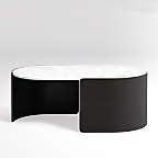 Holm Oval Marble Coffee Table | Crate & Barrel Canada