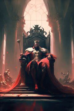 King Sitting On Throne Art