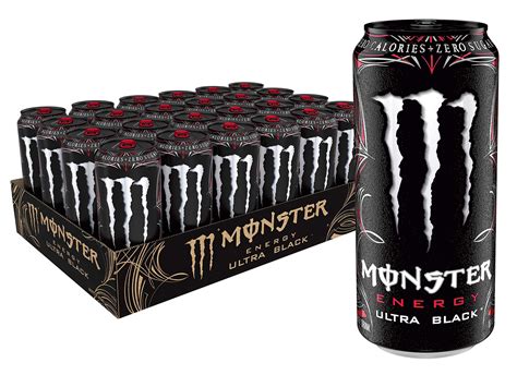 Buy Monster Energy Ultra Black, Sugar Free Energy Drink, 16 Ounce (Pack ...