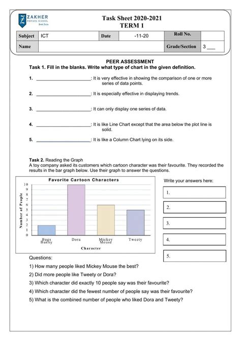 Excel Charts worksheet | Live Worksheets