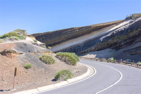 Geology Layers of Tenerife Mountains, Canary Islands, Spain Stock Photo ...