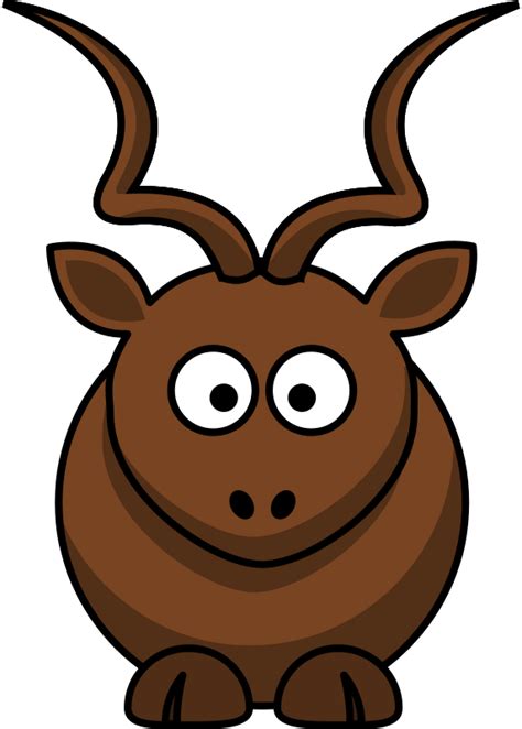 Cartoon kudu - Openclipart