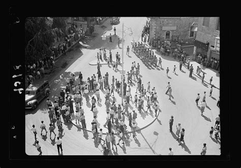 Jewish protest demonstrations against Palestine White Paper, May 18, 1939. Jewish youths ...