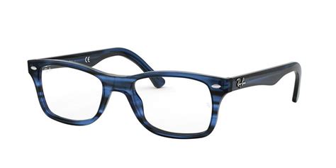 Ray-Ban RX5228 Highstreet 8053 Eyeglasses in Striped Blue | SmartBuyGlasses USA