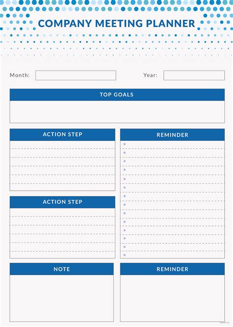 Meeting Organizer Template - Printable Word Searches