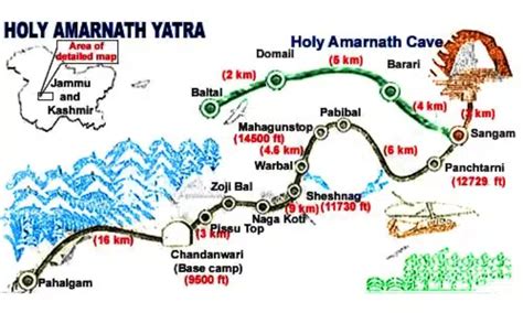 Amarnath Yatra Route Map | How To Reach Amarnath Temple