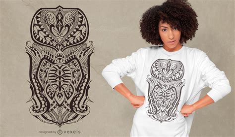 Detailed Tribal T-shirt Design Vector Download